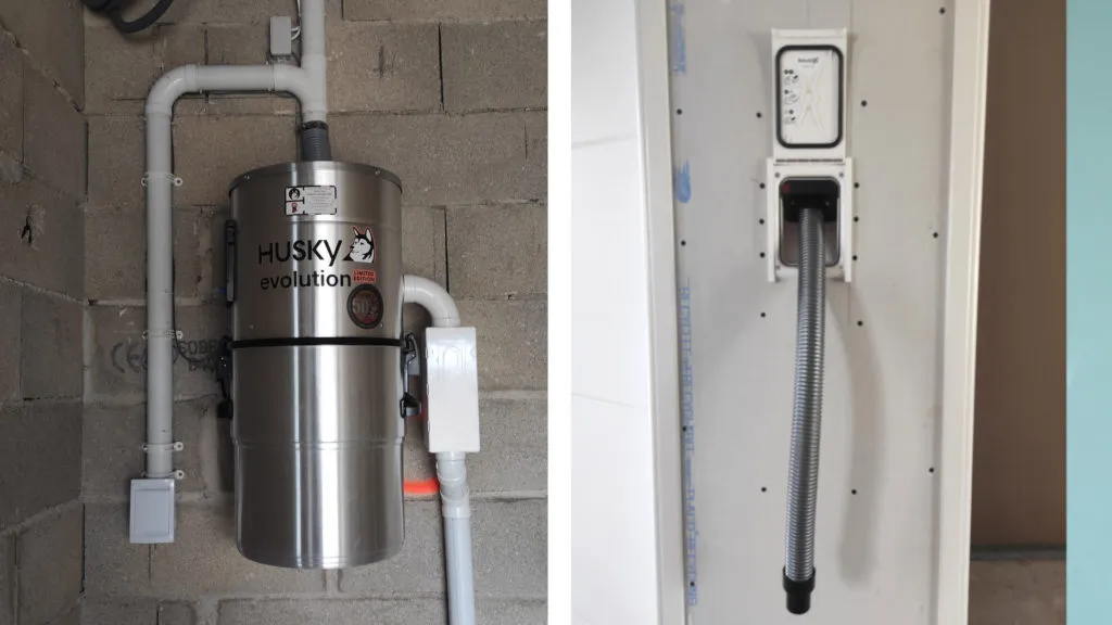 Centrale Husky Evolution et prise rétractable installées dans une maison neuve à Savigny-le-Temple